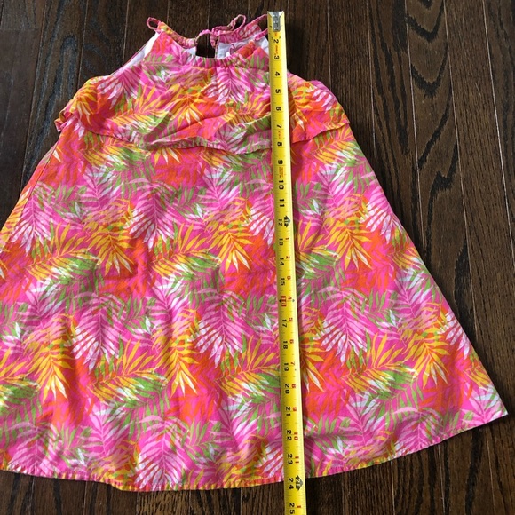 Tommy Bahama Girls 6 Pink/Orange Tropical Floral Halter A-Line Lined Dress VGUC - Picture 11 of 11